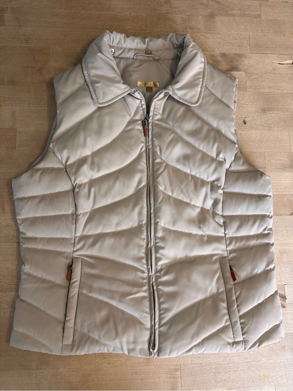 Wilsons Leather Cream Quilted down/feather Puffer Vest